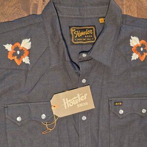 NWT Howler Brothers Crosscut Deluxe LSS - Antique Black : Desert Blossum (XXL)